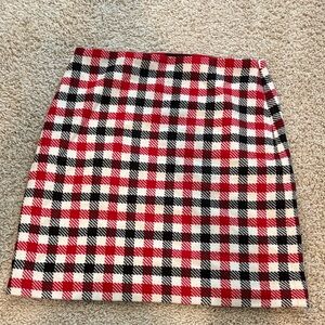 Plaid Red and Black Women's Skirt